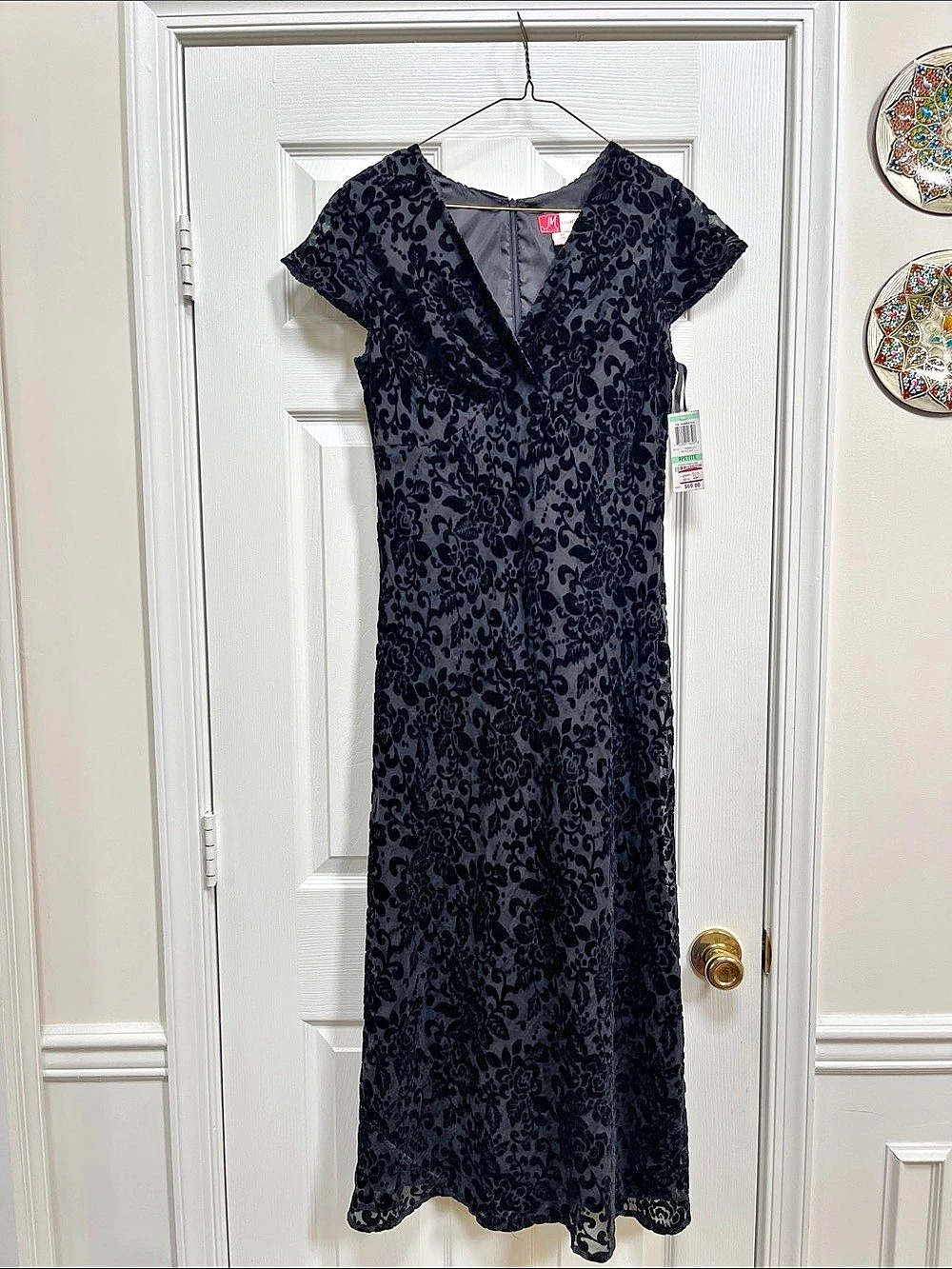 JM Collection Black Floral Maxi Dress